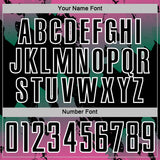 Custom Pink Black Kelly Green-White Gradient Splash Sublimation Soccer Uniform Jersey