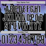 Custom Purple Black Light Blue-White Gradient Splash Sublimation Soccer Uniform Jersey