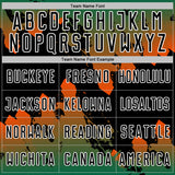 Custom Kelly Green Black Orange-White Gradient Splash Sublimation Soccer Uniform Jersey