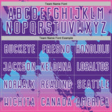 Custom Pink Purple Sky Blue-White Gradient Splash Sublimation Soccer Uniform Jersey