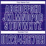 Custom Dark Purple White-Purple Digital Geometric Fragment Speckles Sublimation Soccer Uniform Jersey