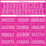 Custom Deep Pink White-Pink Digital Geometric Fragment Speckles Sublimation Soccer Uniform Jersey