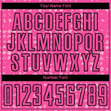 Custom Pink Black-Light Pink Digital Geometric Fragment Speckles Sublimation Soccer Uniform Jersey