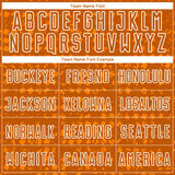 Custom Texas Orange White-Bay Orange Digital Geometric Fragment Speckles Sublimation Soccer Uniform Jersey