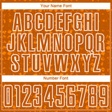 Custom Texas Orange White-Bay Orange Digital Geometric Fragment Speckles Sublimation Soccer Uniform Jersey