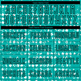 Custom Aqua Black-White Digital Geometric Fragment Speckles Sublimation Soccer Uniform Jersey