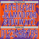 Custom Orange Purple-White Splatter Torn Sharp Brush Stroke Sublimation Soccer Uniform Jersey
