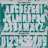 Custom Teal Gray-White Splatter Torn Sharp Brush Stroke Sublimation Soccer Uniform Jersey
