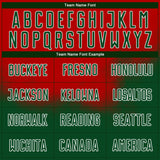 Custom Red Green-White Brasil Spray Gradient Sublimation Soccer Uniform Jersey