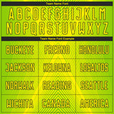 Custom Neon Green Light Yellow-Black Brasil Geometric Chevron Sublimation Soccer Uniform Jersey