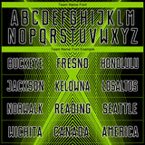 Custom Black Neon Green-White Brasil Geometric Chevron Sublimation Soccer Uniform Jersey