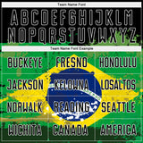 Custom Black Green Yellow-Blue Brazil Flag Sublimation Soccer Uniform Jersey