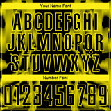 Custom Black Light Yellow Brasil Digital Lines Sublimation Soccer Uniform Jersey