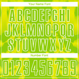 Custom Neon Green Light Yellow-White Brasil Digital Lines Sublimation Soccer Uniform Jersey