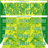 Custom Neon Yellow Grass Green-White Brasil Digital Lines Sublimation Soccer Uniform Jersey