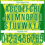 Custom Neon Yellow Grass Green-White Brasil Digital Lines Sublimation Soccer Uniform Jersey