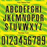 Custom Light Yellow Black-Green Brasil Brush Stroke Stripe Sublimation Soccer Uniform Jersey