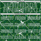 Custom Green-White Abstract Network Crackle Sublimation Soccer Uniform Jersey