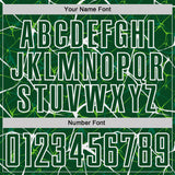 Custom Green-White Abstract Network Crackle Sublimation Soccer Uniform Jersey