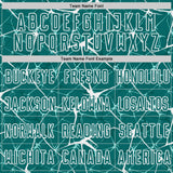 Custom Teal-White Abstract Network Crackle Sublimation Soccer Uniform Jersey