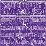 Custom Purple-White Abstract Network Crackle Sublimation Soccer Uniform Jersey