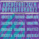 Custom Purple Teal-White Brush Stroke Splatter Liquid Swirl Sublimation Soccer Uniform Jersey