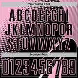 Custom Black Light Pink-White Halftone Dot Dynamic Curve Stripe Sublimation Soccer Uniform Jersey
