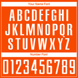 Custom Orange-White Distressed Fragment Brush Stroke Sublimation Soccer Uniform Jersey