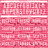 Custom Neon Pink-White Distressed Fragment Brush Stroke Sublimation Soccer Uniform Jersey