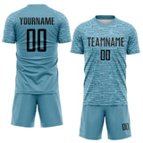 Custom Shadow Blue-Black Distressed Fragment Brush Stroke Sublimation Soccer Uniform Jersey