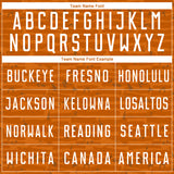 Custom Texas Orange-White Distressed Fragment Brush Stroke Sublimation Soccer Uniform Jersey