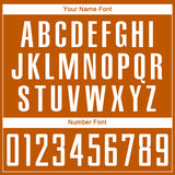 Custom Texas Orange-White Distressed Fragment Brush Stroke Sublimation Soccer Uniform Jersey