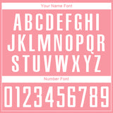 Custom Medium Pink-White Distressed Fragment Brush Stroke Sublimation Soccer Uniform Jersey