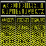 Custom Black-Neon Yellow Geometric Wave Gradient Sublimation Soccer Uniform Jersey