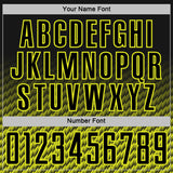 Custom Black-Neon Yellow Geometric Wave Gradient Sublimation Soccer Uniform Jersey