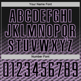 Custom Black-Light Purple Geometric Wave Gradient Sublimation Soccer Uniform Jersey