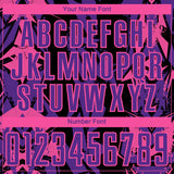 Custom Black Purple-Pink Geometric Shard Grunge Splash Sublimation Soccer Uniform Jersey