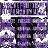 Custom Black Purple-White Geometric Shard Grunge Splash Sublimation Soccer Uniform Jersey