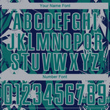 Custom Navy Teal-Gray Geometric Shard Grunge Splash Sublimation Soccer Uniform Jersey