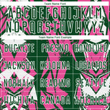Custom Green Pink-White Geometric Shard Grunge Splash Sublimation Soccer Uniform Jersey