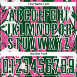 Custom Green Pink-White Geometric Shard Grunge Splash Sublimation Soccer Uniform Jersey
