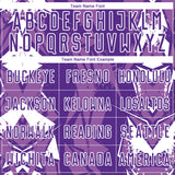 Custom Purple-White Geometric Shard Grunge Splash Sublimation Soccer Uniform Jersey