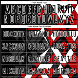 Custom Black Red-White Geometric Grid Gradient Sublimation Soccer Uniform Jersey