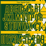 Custom Green Yellow-White Geometric Grid Gradient Sublimation Soccer Uniform Jersey