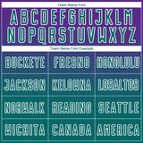 Custom Purple Teal-White Gradient Style Twinkle Star Sublimation Soccer Uniform Jersey