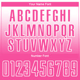 Custom White-Pink Gradient Style Twinkle Star Sublimation Soccer Uniform Jersey