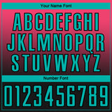 Custom Neon Pink Aqua-Black Gradient Style Twinkle Star Sublimation Soccer Uniform Jersey