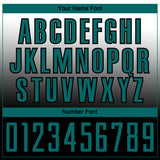 Custom White Teal-Black Gradient Style Twinkle Star Sublimation Soccer Uniform Jersey