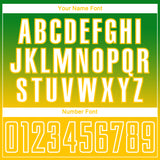 Custom Grass Green Yellow-White Gradient Style Twinkle Star Sublimation Soccer Uniform Jersey