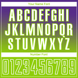 Custom Purple Neon Green-White Gradient Style Twinkle Star Sublimation Soccer Uniform Jersey